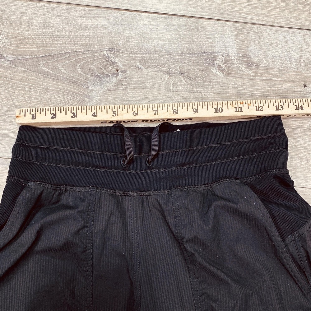 Lululemon‎ Pants Womens 4 Black Jogger Ribbed Waist Cuffed Drawstring LW5ENMS - Picture 8 of 10